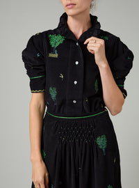 Vita Blouse - Pavilion Embroidery - Black