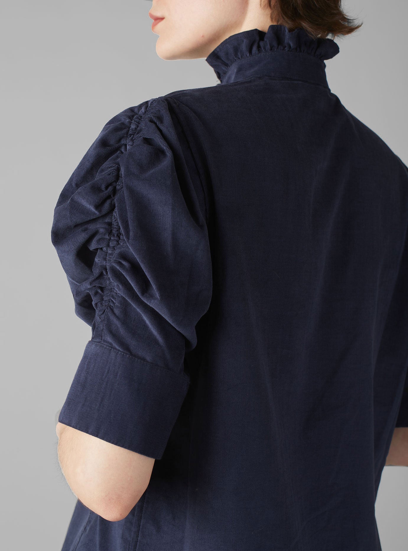 Vita Blouse Corduroy Prussian Blue - Thierry Colson