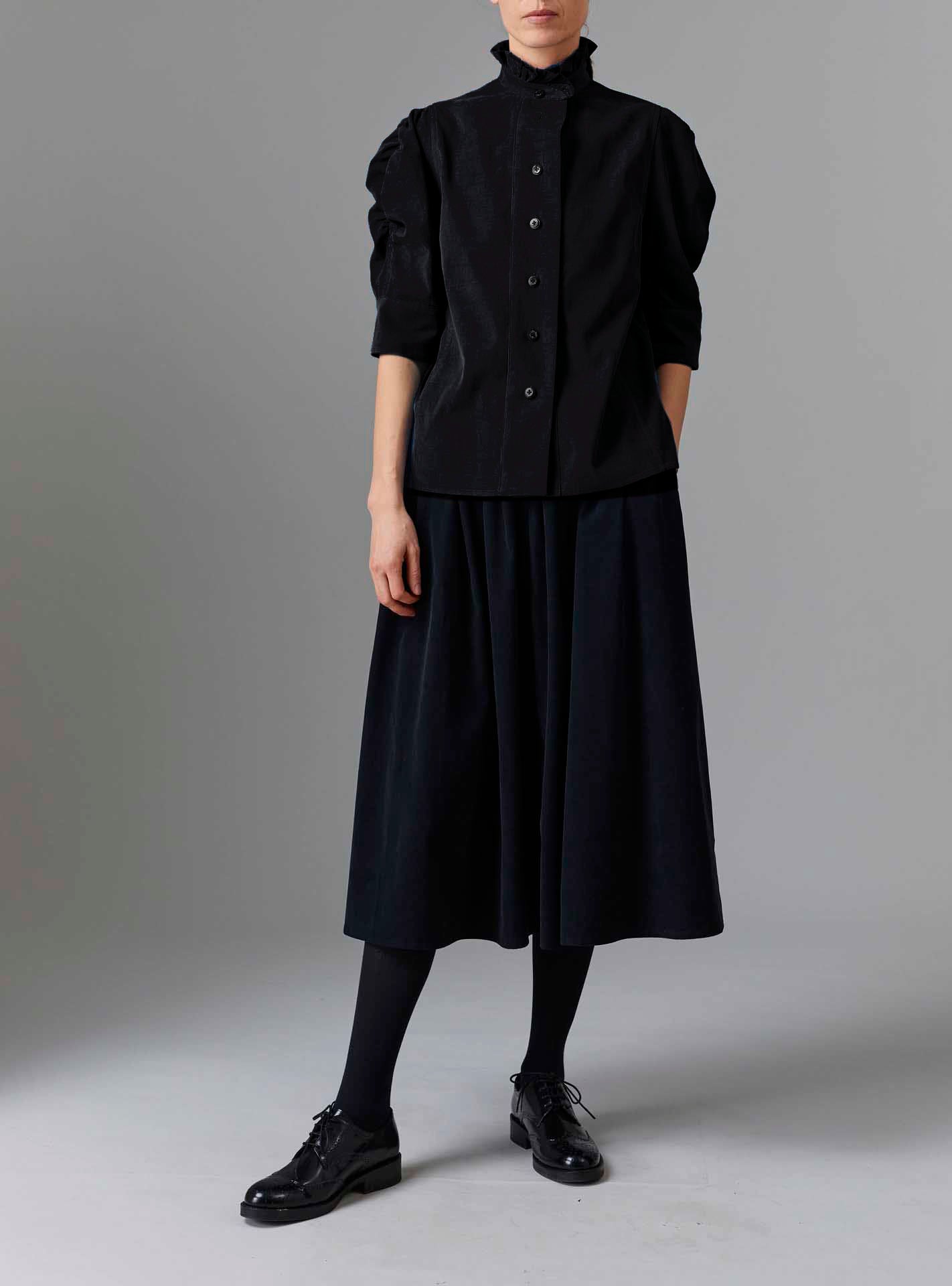 Vita Black Blouse - Tirolean Cord by Thierry Colson