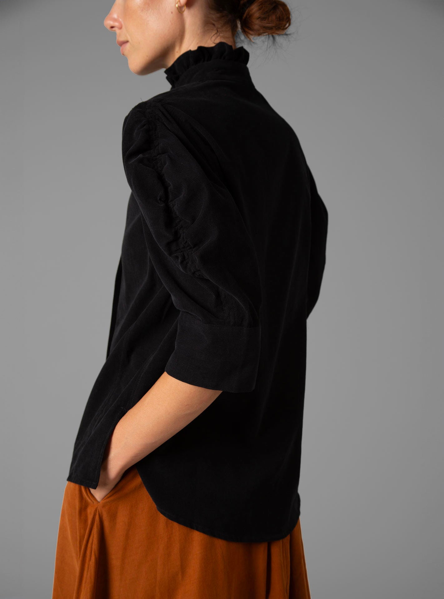 Vita Black Blouse - Tirolean Cord by Thierry Colson