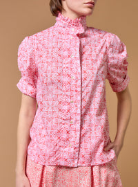 Vita Blouse - Mughal Blockprint - Multico Red
