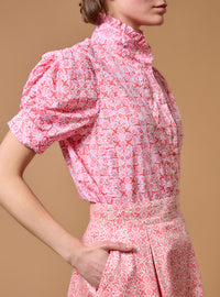 Vita Blouse - Mughal Blockprint - Multico Red