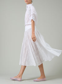 Pamela Skirt - Off White - Floral Eyelet