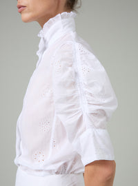 Vita Blouse - Off-White - Floral Eyelet