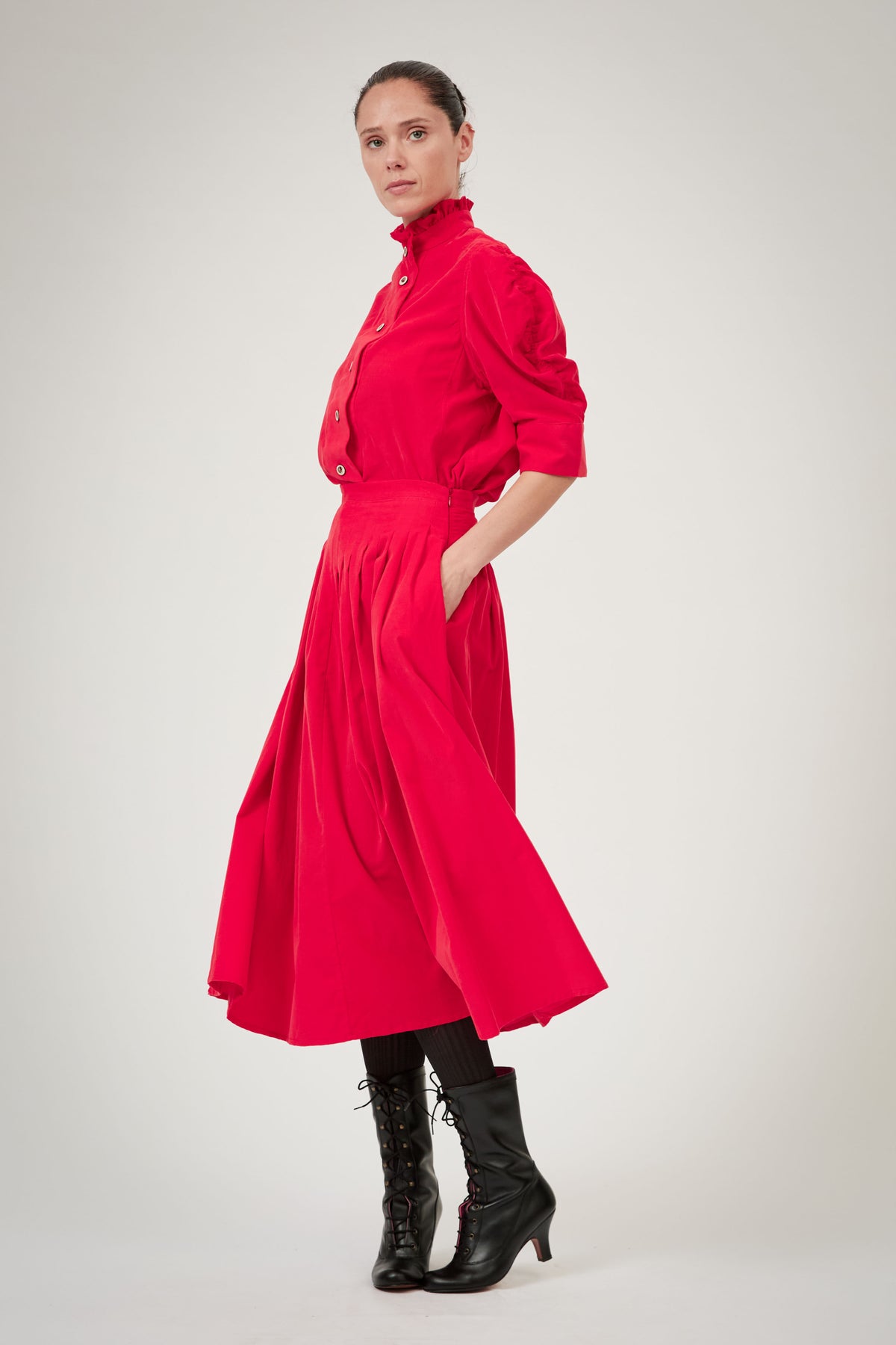 Zazou skirt - Tirolean Cord - Red