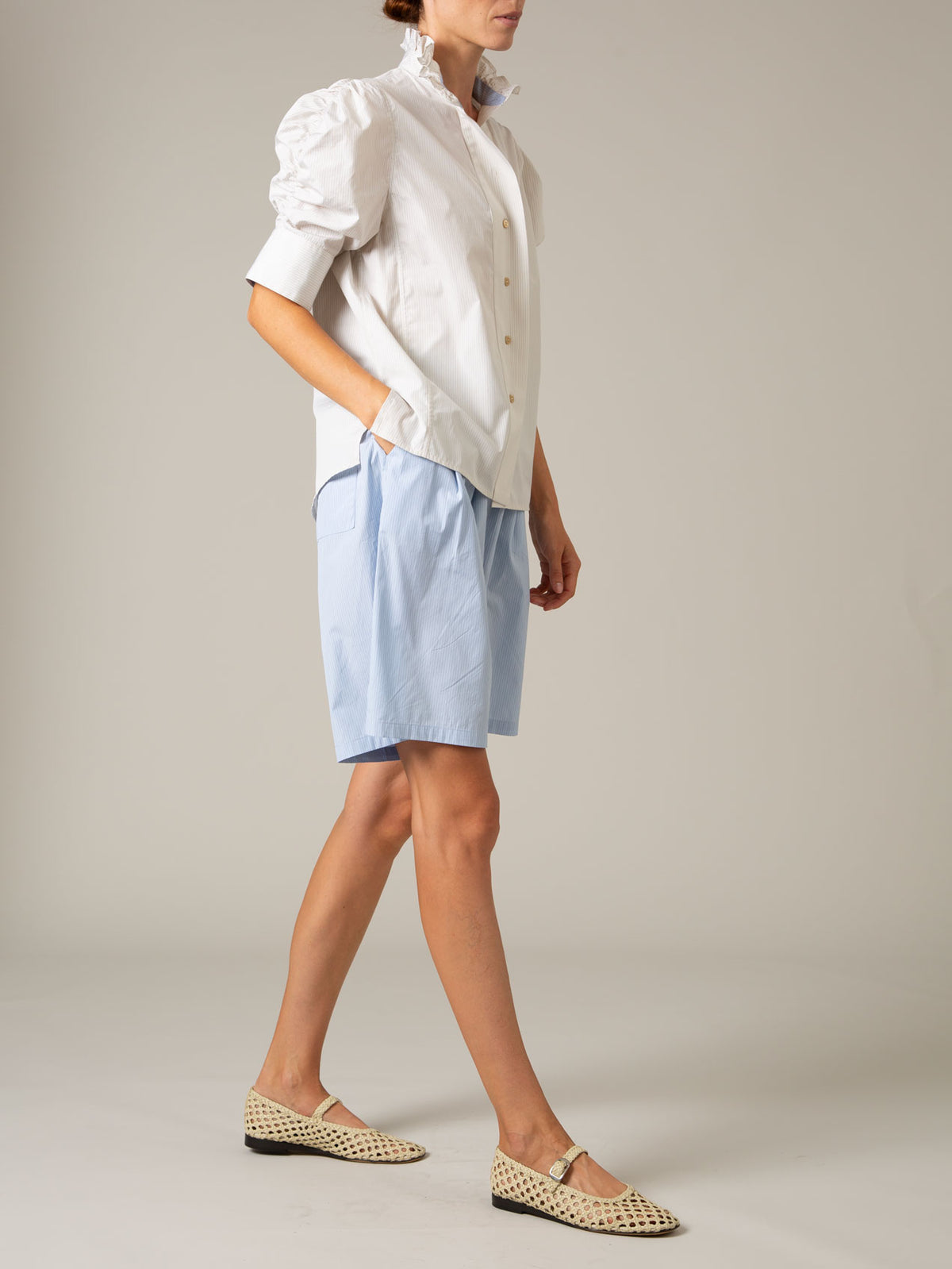 Vita Blouse - Lady Poplin - Turtle Dove