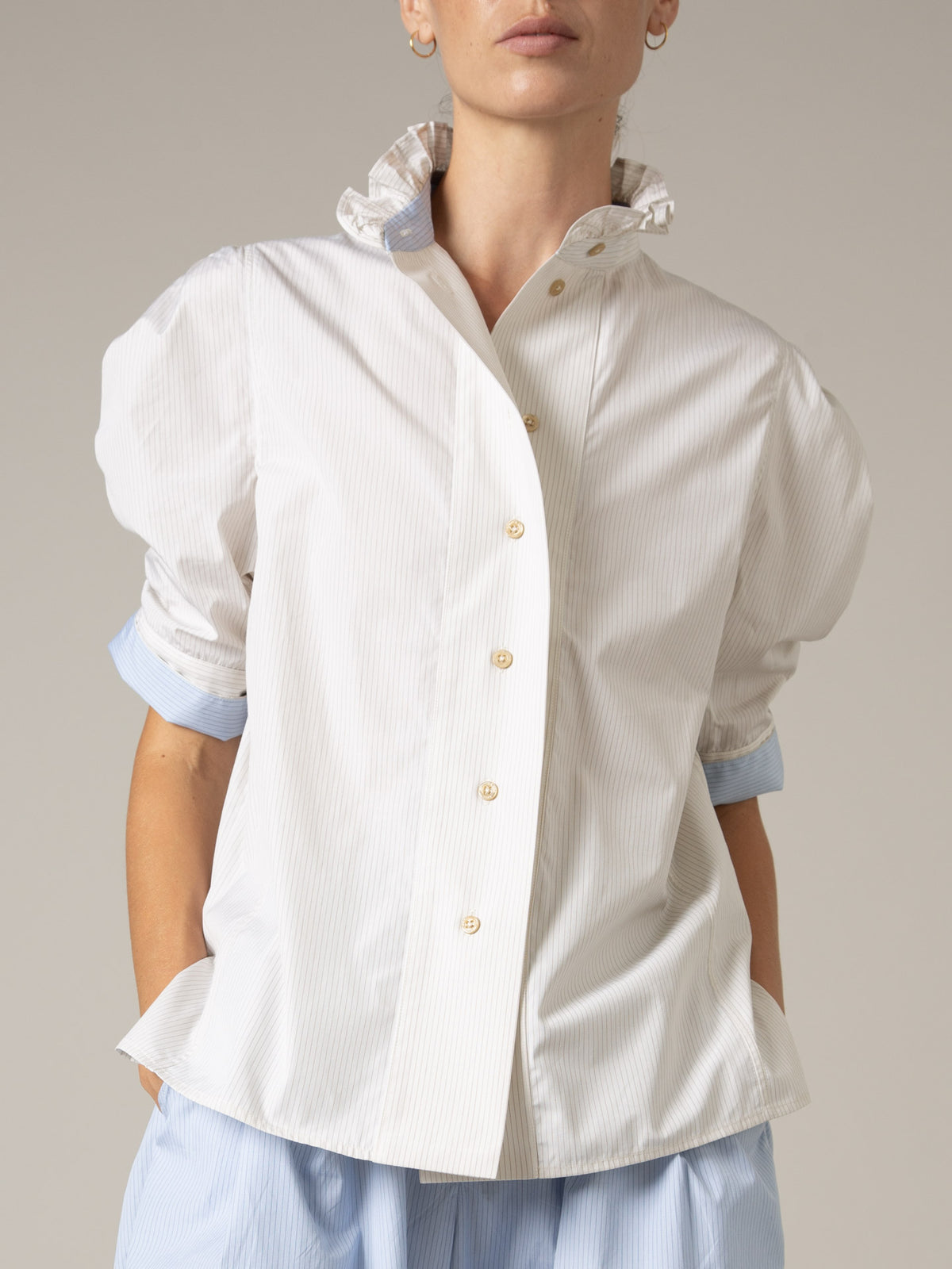 Vita Blouse - Lady Poplin - Turtle Dove
