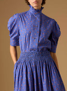 Vita blue blouse and Verde blue Skirt from Pre Spring 2024 by Thierry Colson