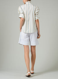 Vita Blouse - Yellow & Grey - Capri Stripes