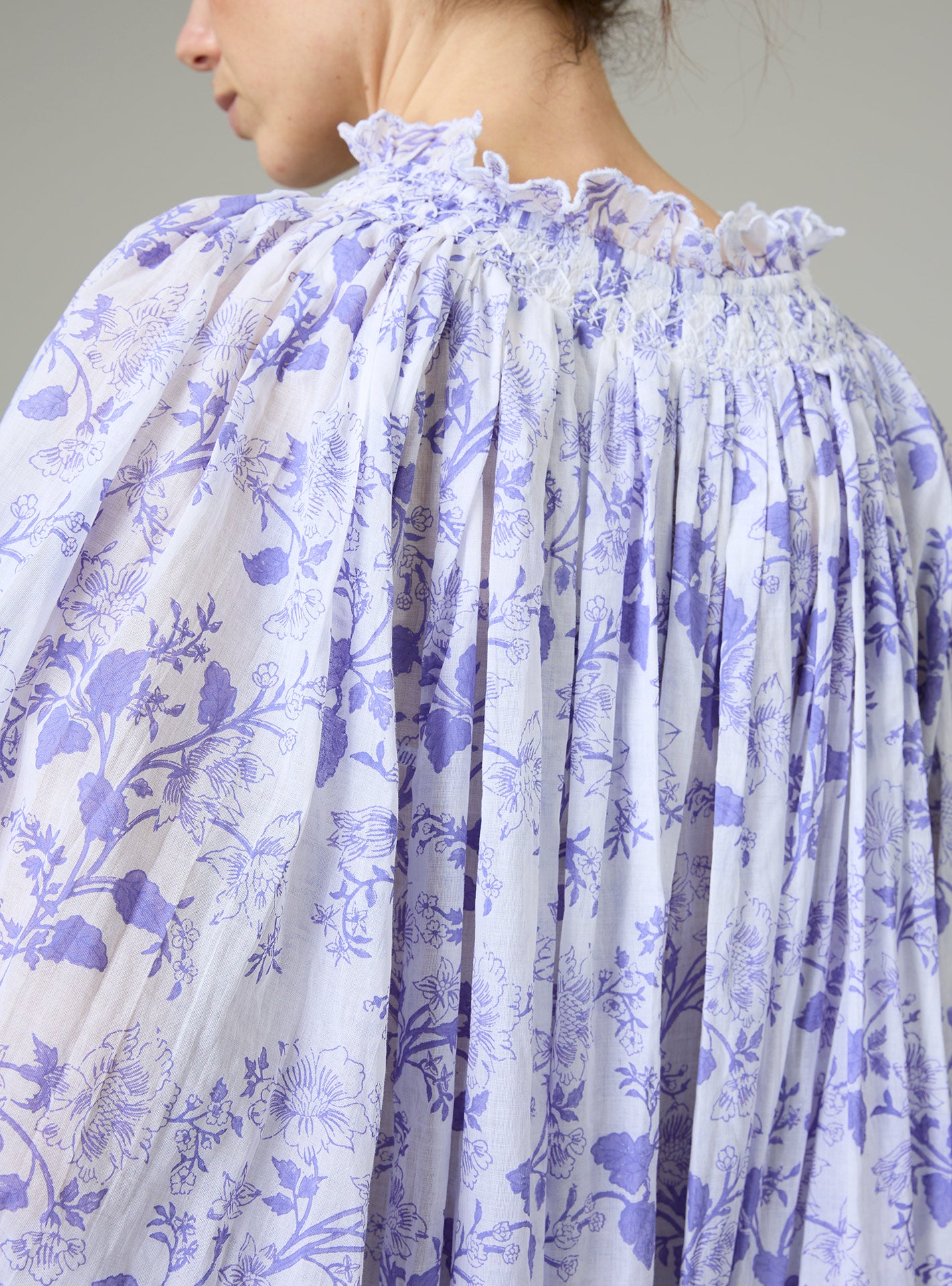 Vladia Chintz White or Lavender Dress - Thierry Colson