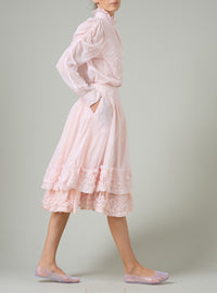 Constance Petticoat Skirt - Lotus Pink - Gilded Age Ruffles