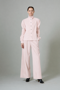 Wind Long Sleeves Shirt - Peony Pink - Plain Corduroy