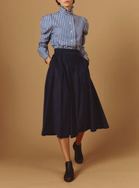 Wind Blouse - County - Grey Navy Stripes