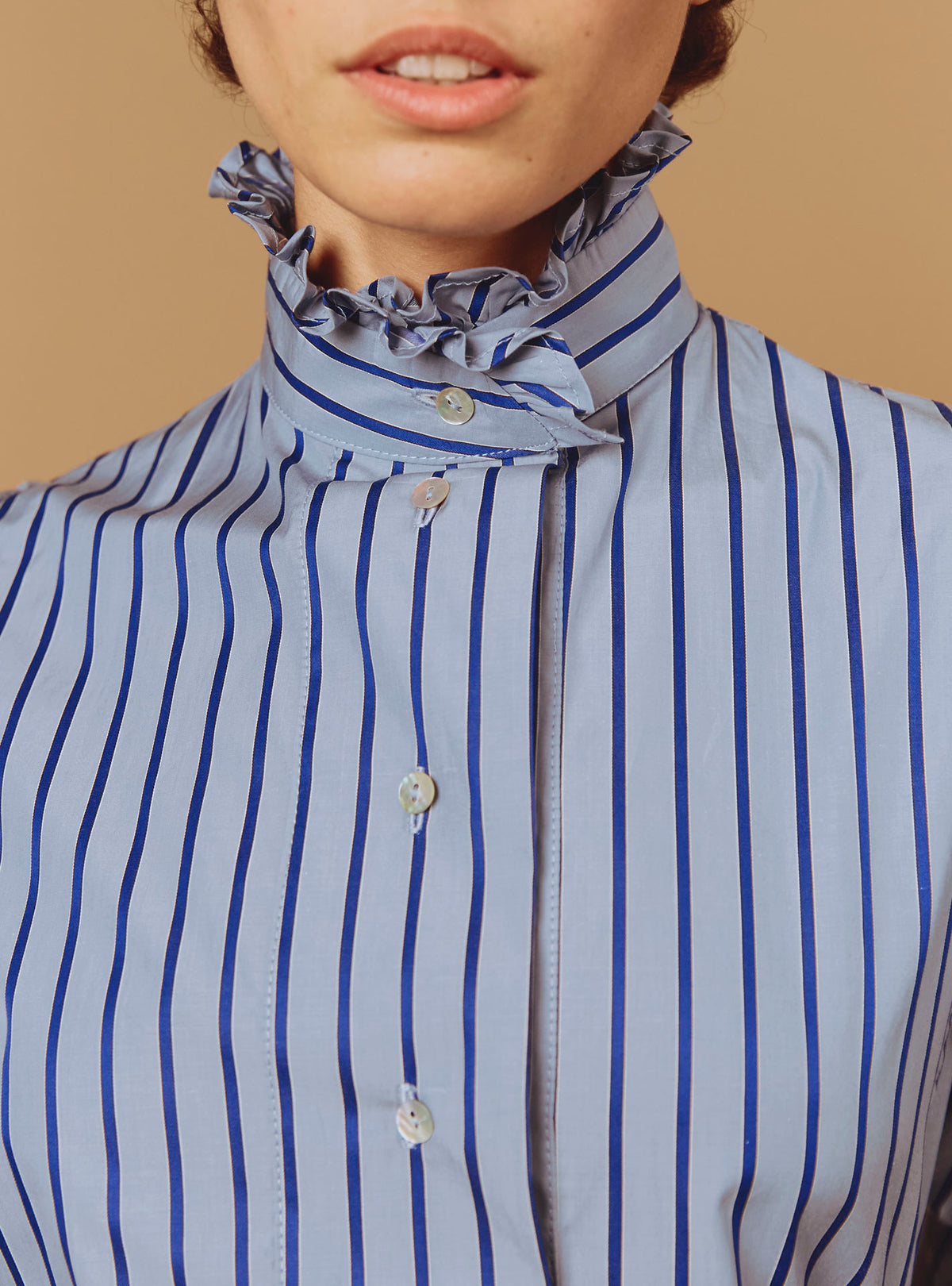 Wind Blouse - County - Grey Navy Stripes