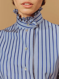 Wind Blouse - County - Grey Navy Stripes