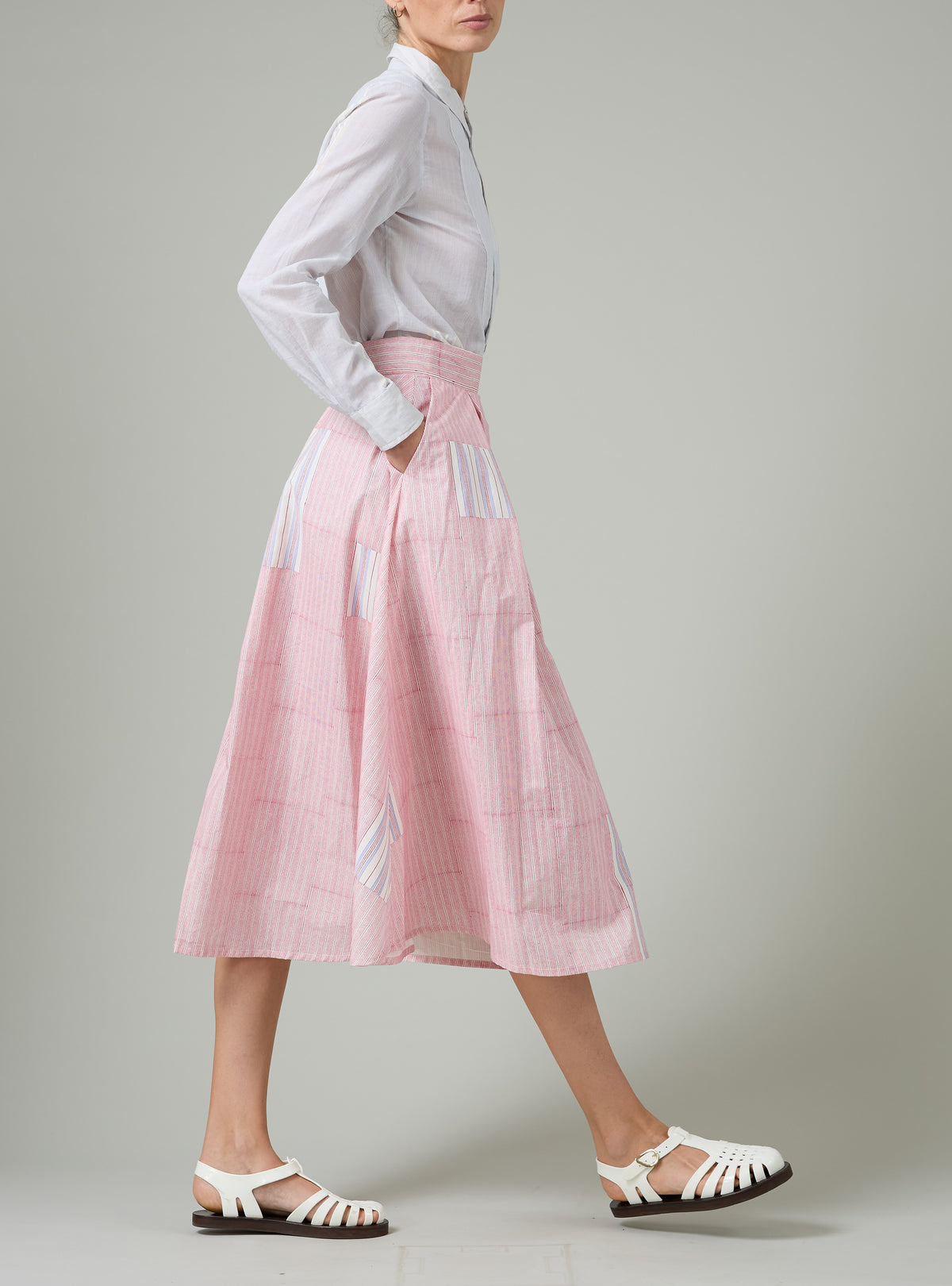 Wynona Skirt - Pirate Stripes - Red & Neel