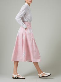 Wynona Skirt - Pirate Stripes - Red & Neel