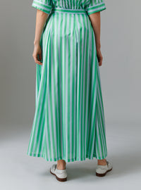 Silvana Skirt - Bouboulina Stripes - Emerald