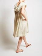 Back view Eros Linden Silk Kaftan by Thierry Colson