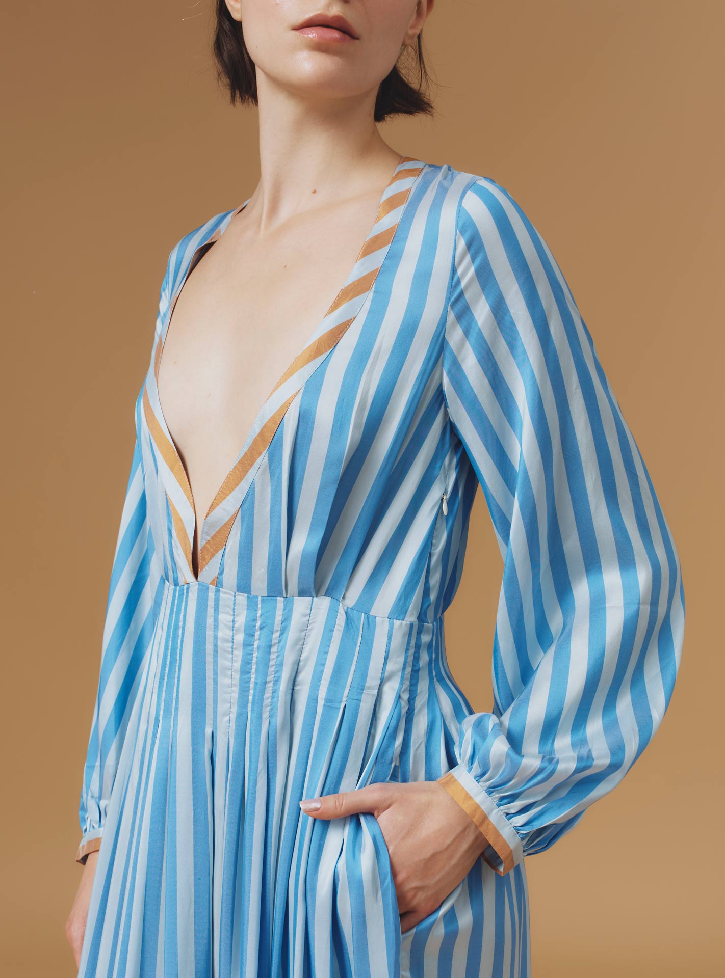 Bibiy FLORENCE BUSTIER Blue 美品 Embroidered Underwire Bustier | Mentionables