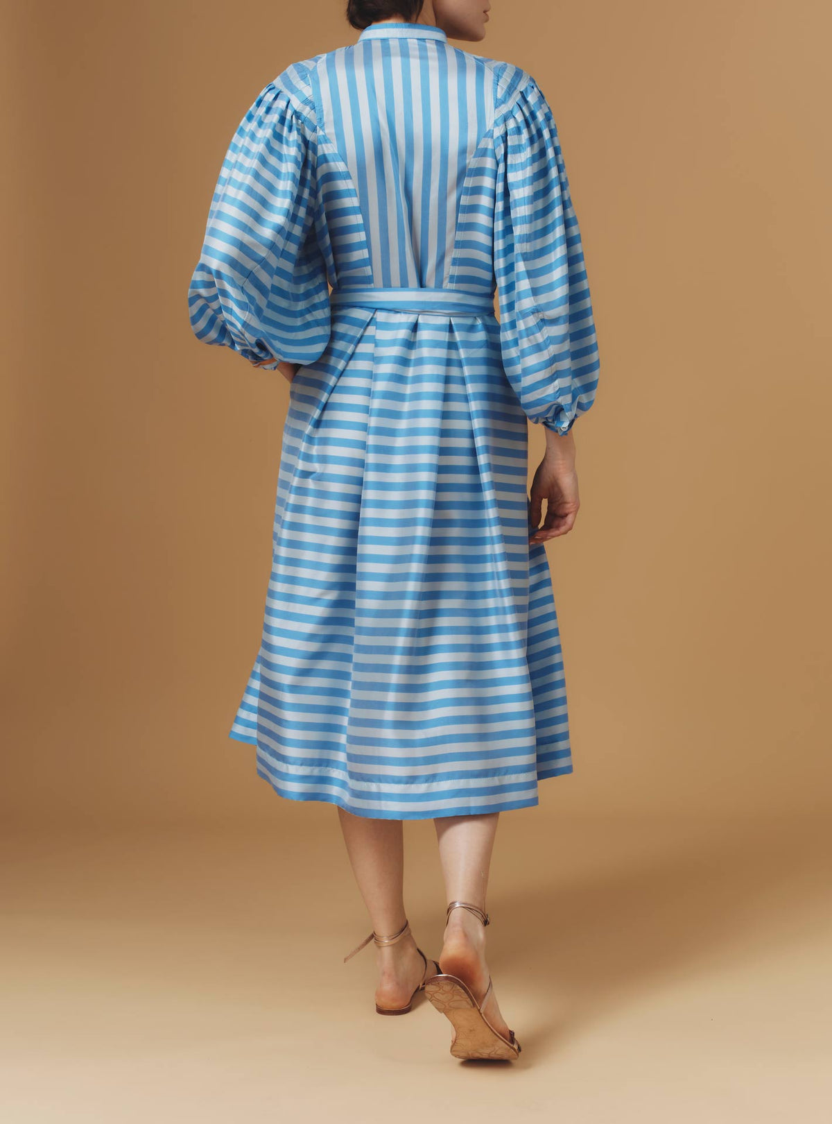 Yvonne Calf Dress - Bouboulina Stripes - Sapphire