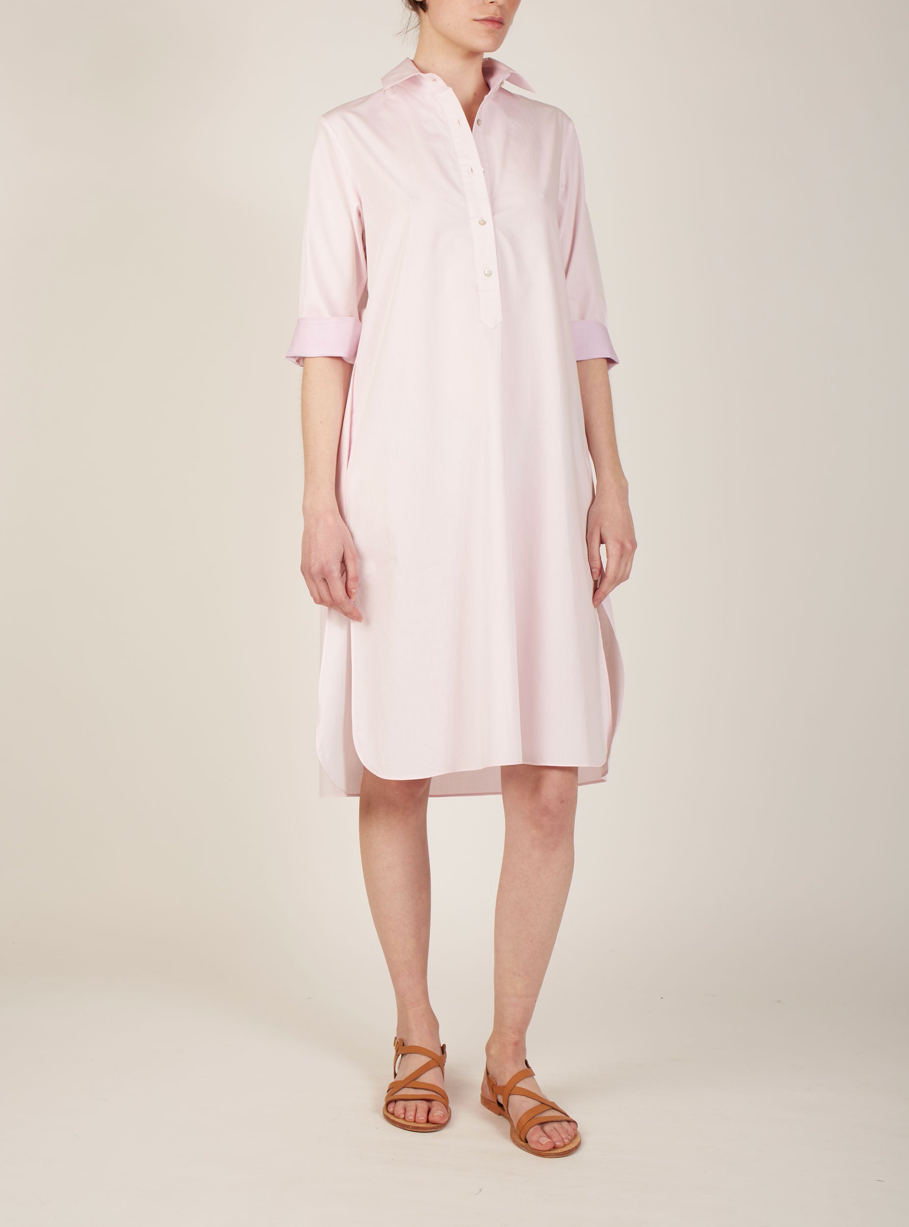 Angelica Pink shirt Dress by Thierry Colson