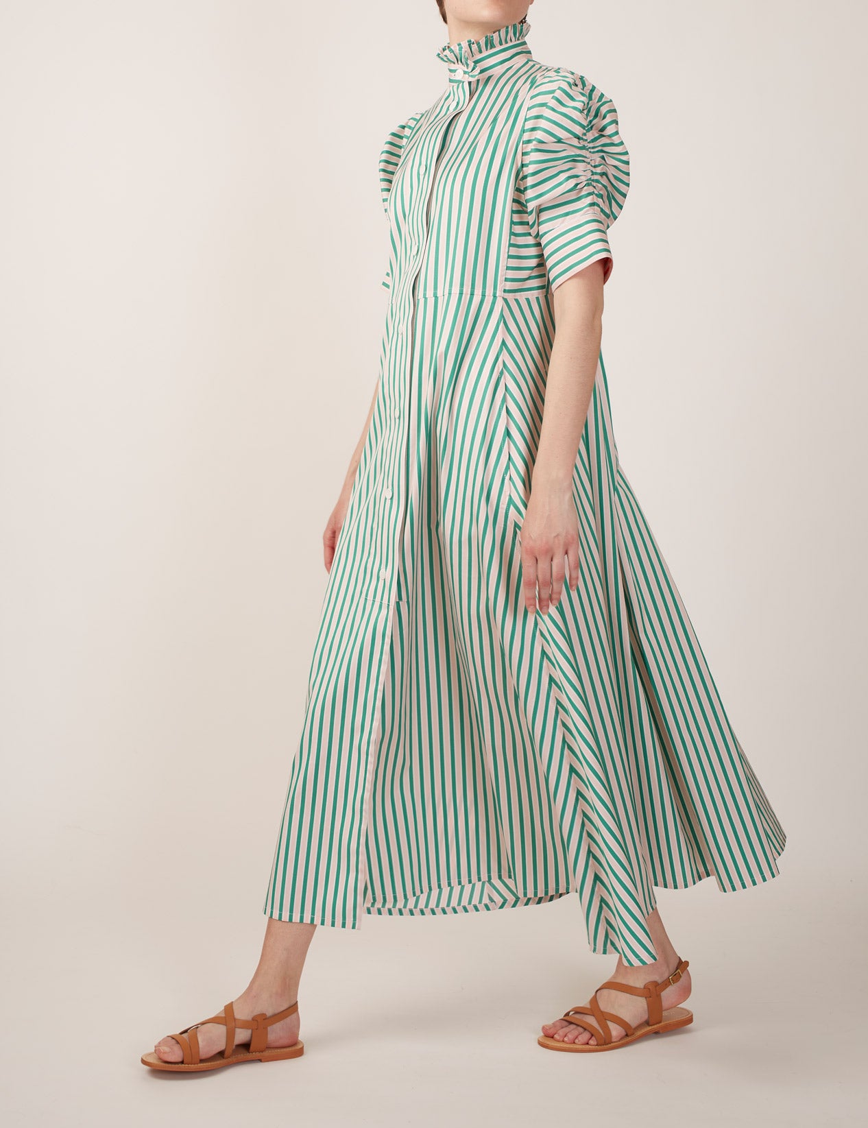 Venetia Mayfair Green/Salmon/White Dress by Thierry Colson, the perfect dress for summer