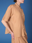 Side view Betty Sand Rose Shirt by Thierry Colson