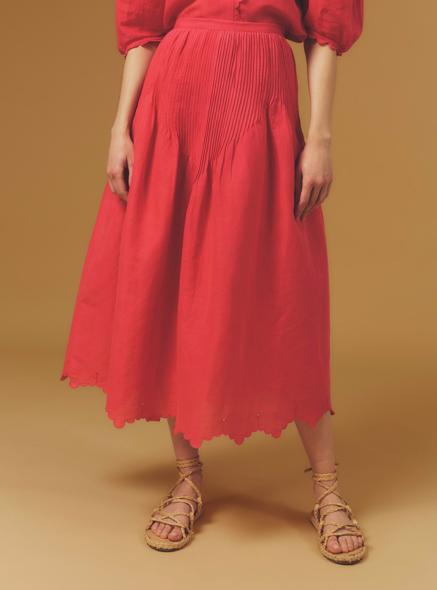 Verde Skirt - Barocco Scallops - Off White
