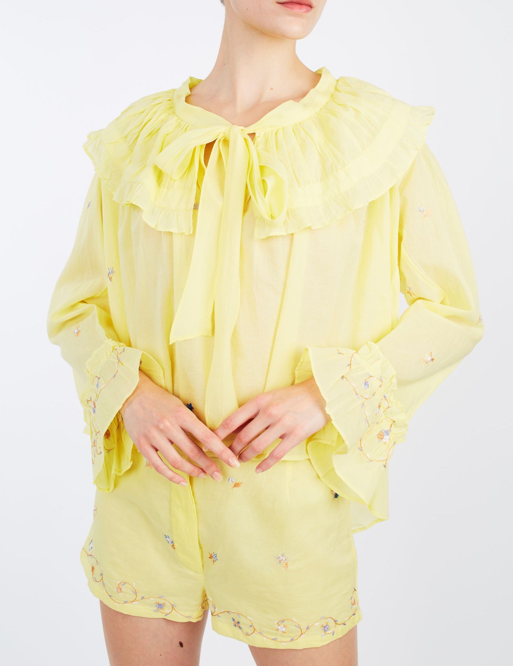 Dauphine Sweet Lemon blouse by Thierry Colson