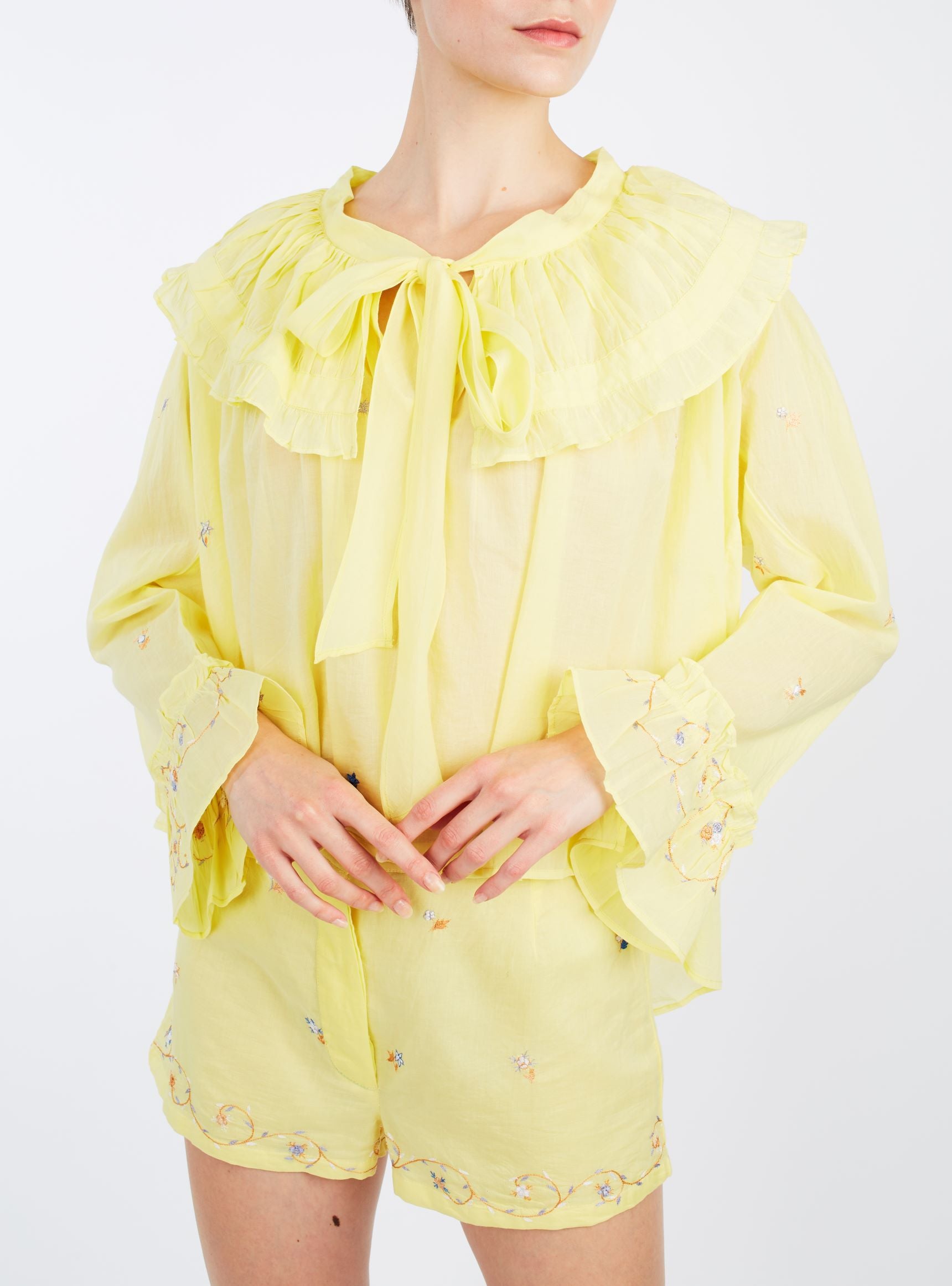 Dauphine Sweet Lemon blouse by Thierry Colson