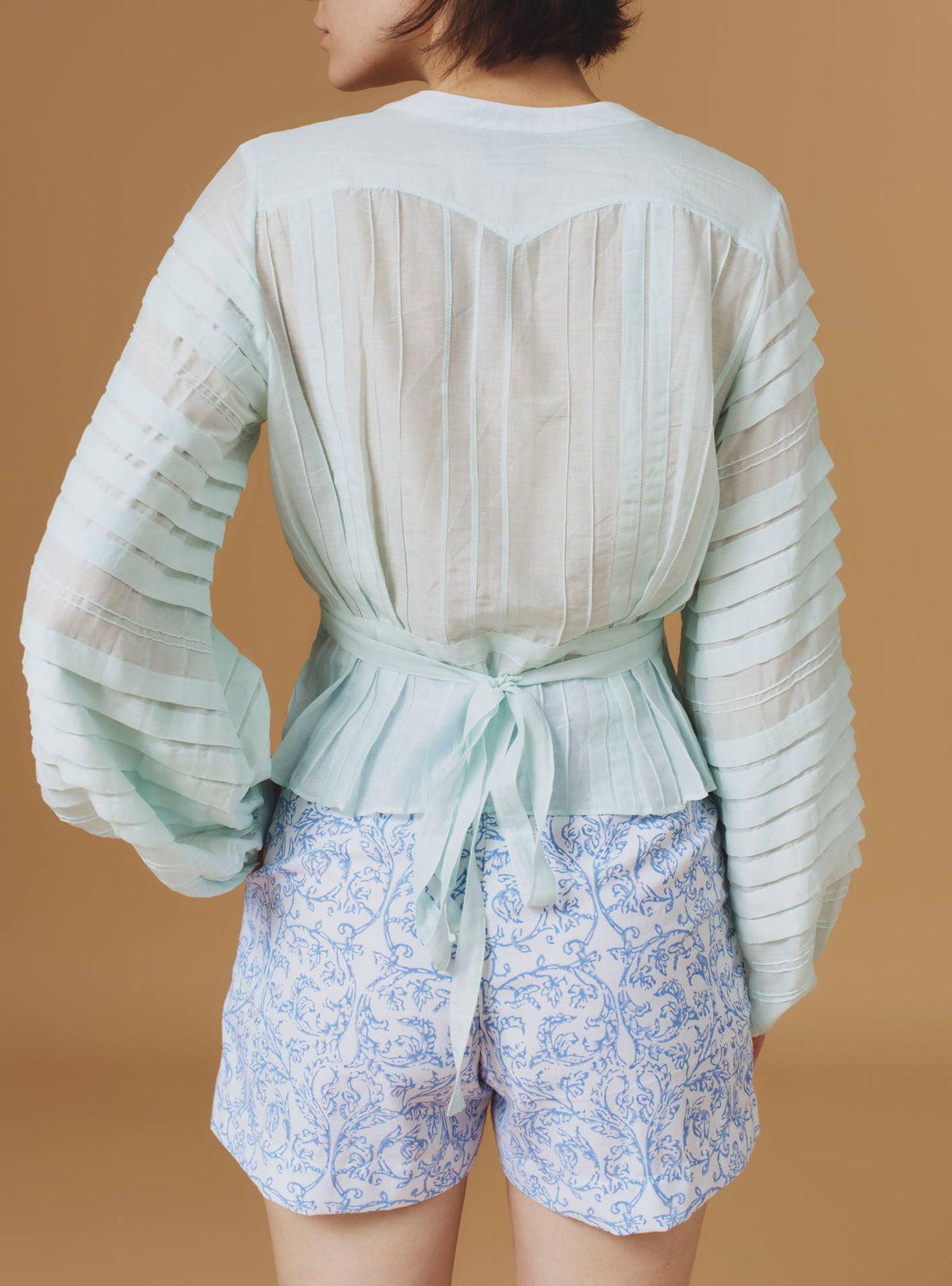 Zoran Blouse - Optical Pleats - Mint