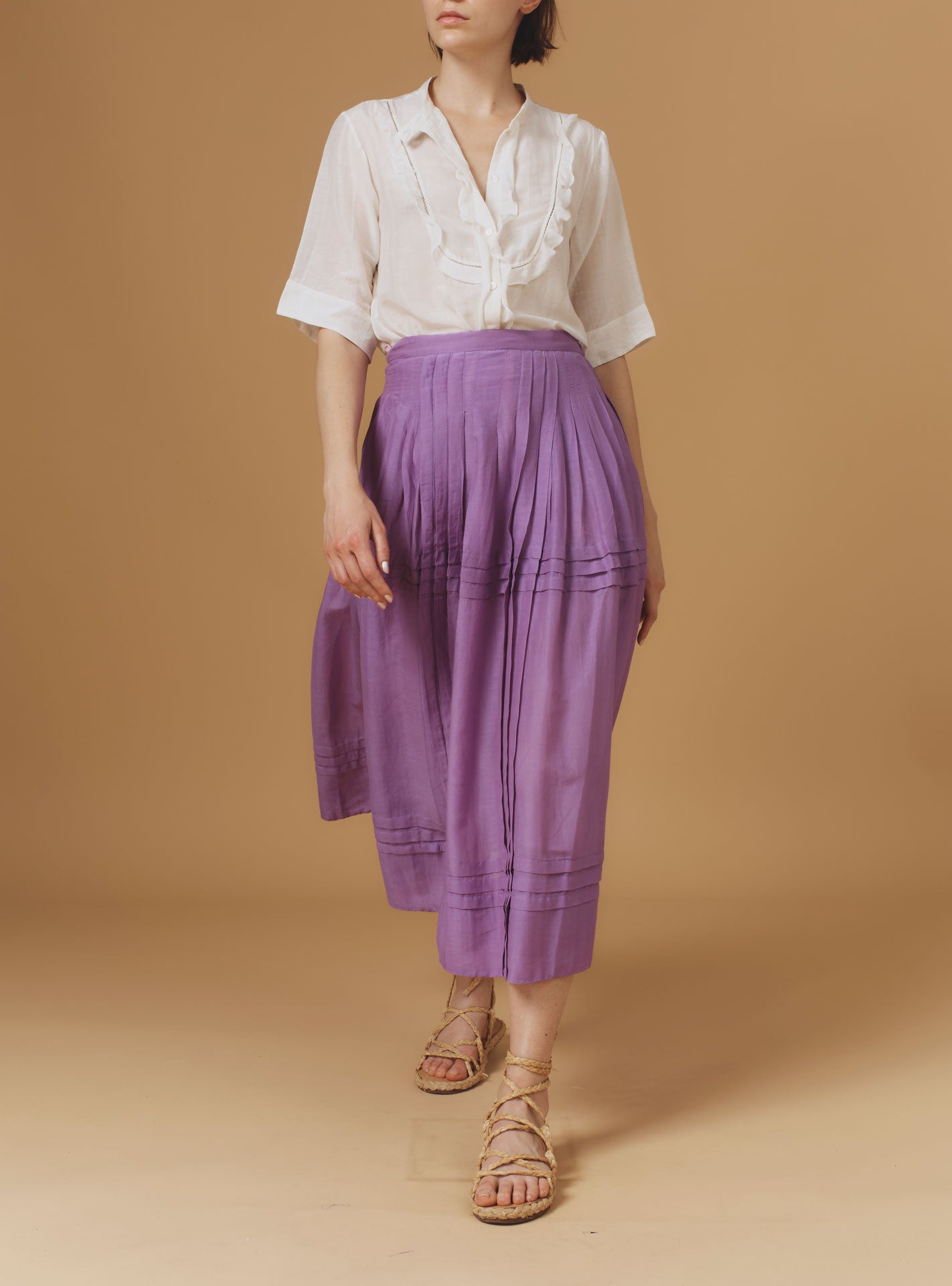 ミュージシャン Layered Coller Blouse [WH/] ミュージシャン Layered