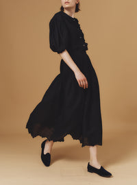 Verde Skirt - Barocco Scallops - Black