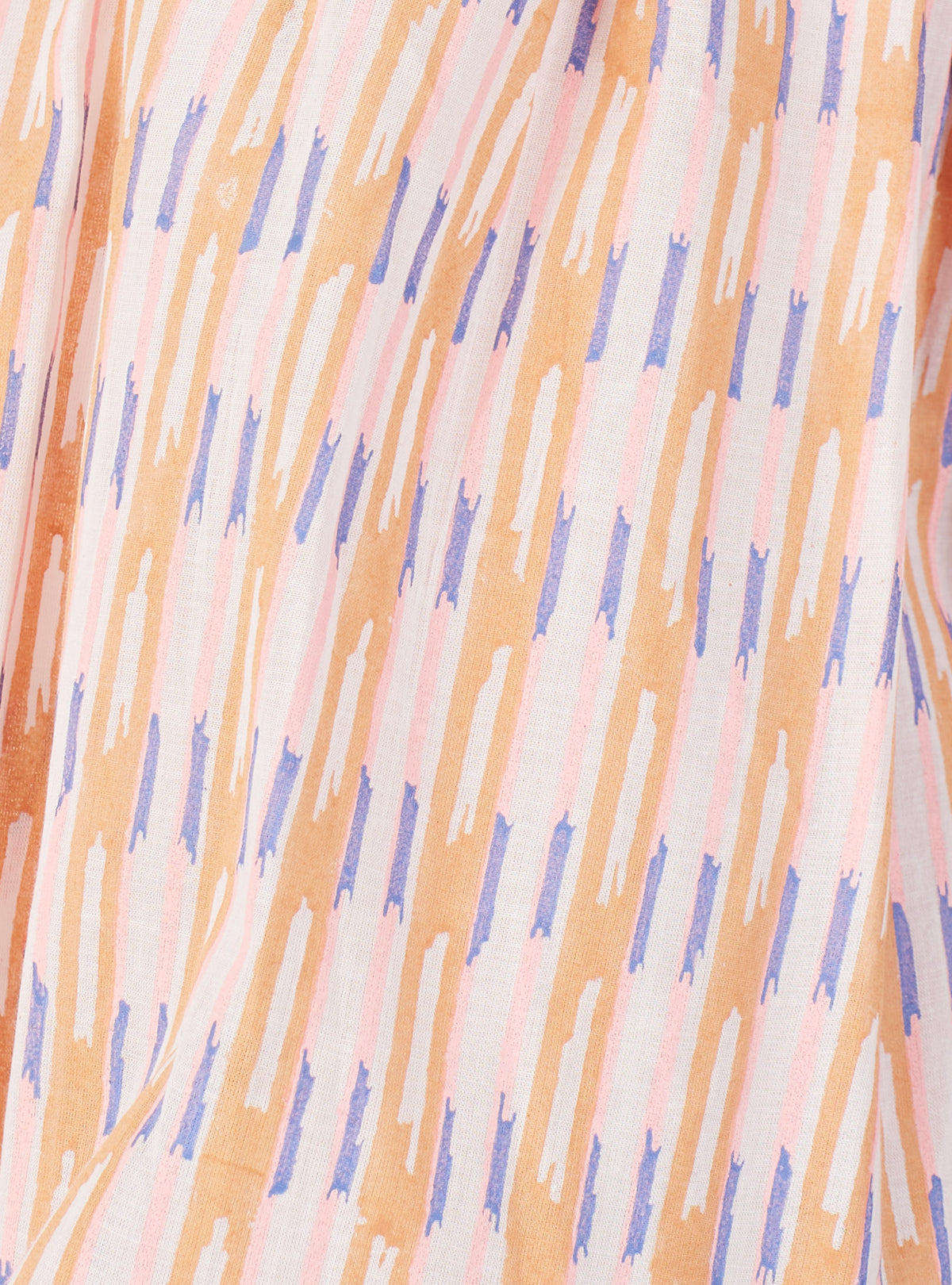 Itaki Wrapped Top - Ikat Stripes - Rusty / Bubblegum Pink