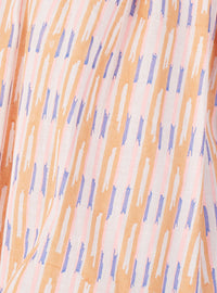 Itaki Wrapped Top - Ikat Stripes - Rusty / Bubblegum Pink