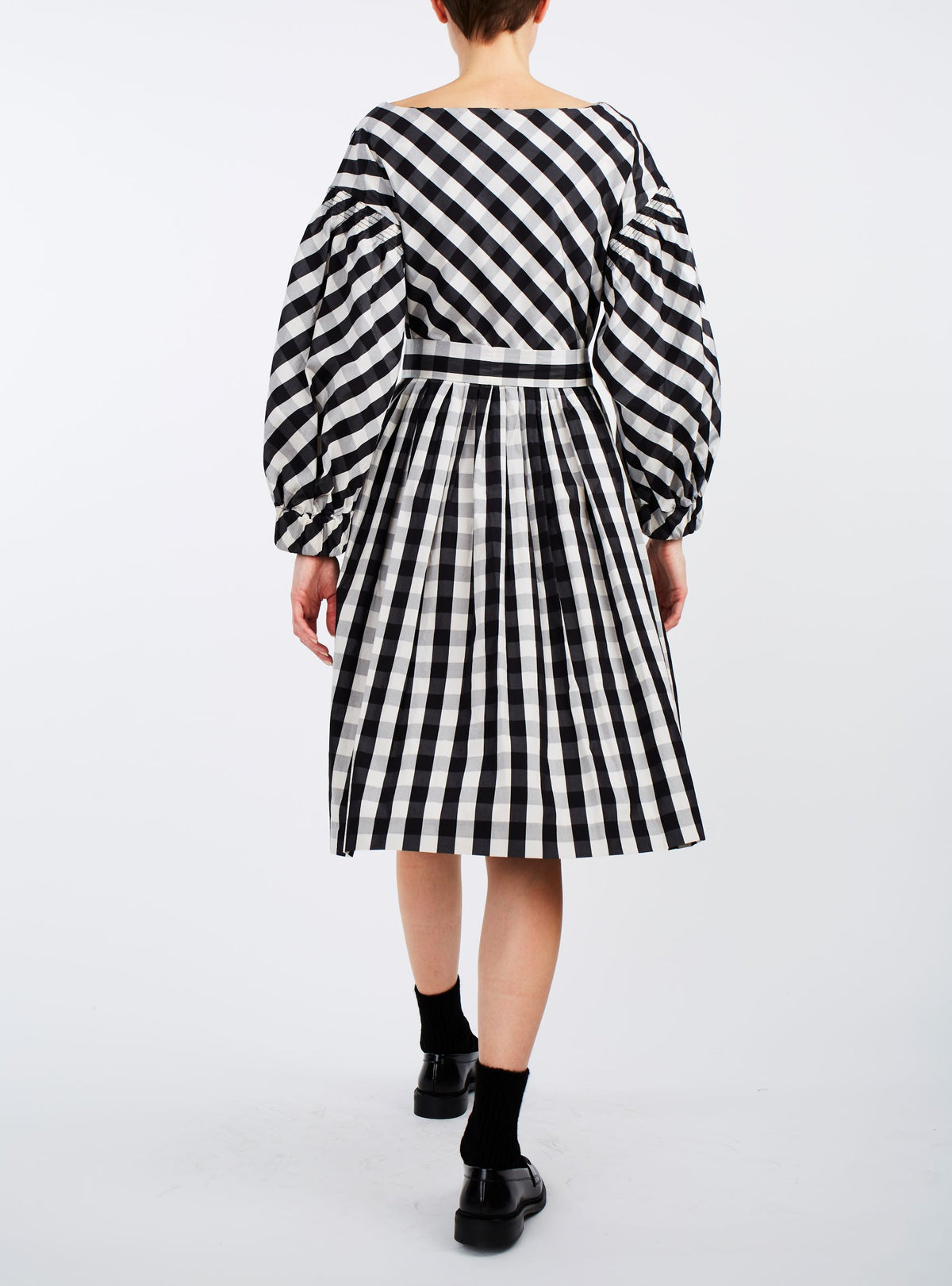Back view Jane Black & White Cotton Dress by Thierry Colson