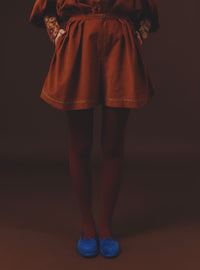Front view - Kenya Burnt Orange Short by Thierry Colson