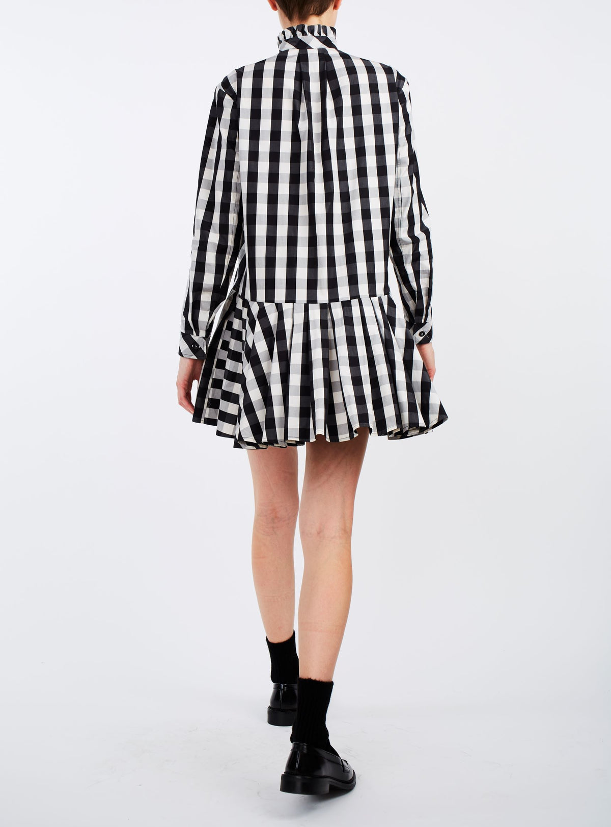 Back view of Lizbeth Black & White Mini Dress - Thierry Colson