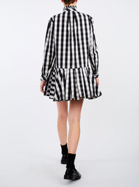 Back view of Lizbeth Black & White Mini Dress - Thierry Colson