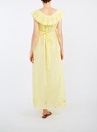 Back view of Milos Sweet Lemon Long Dress - Thierry Colson