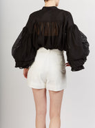 Back view of Rayne black Blouse by Thierry Colson