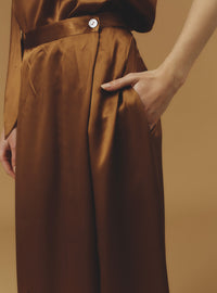 Silvana Skirt long - Silk - Copper