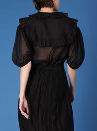 Vanina Blouse - Rose Petals - Black