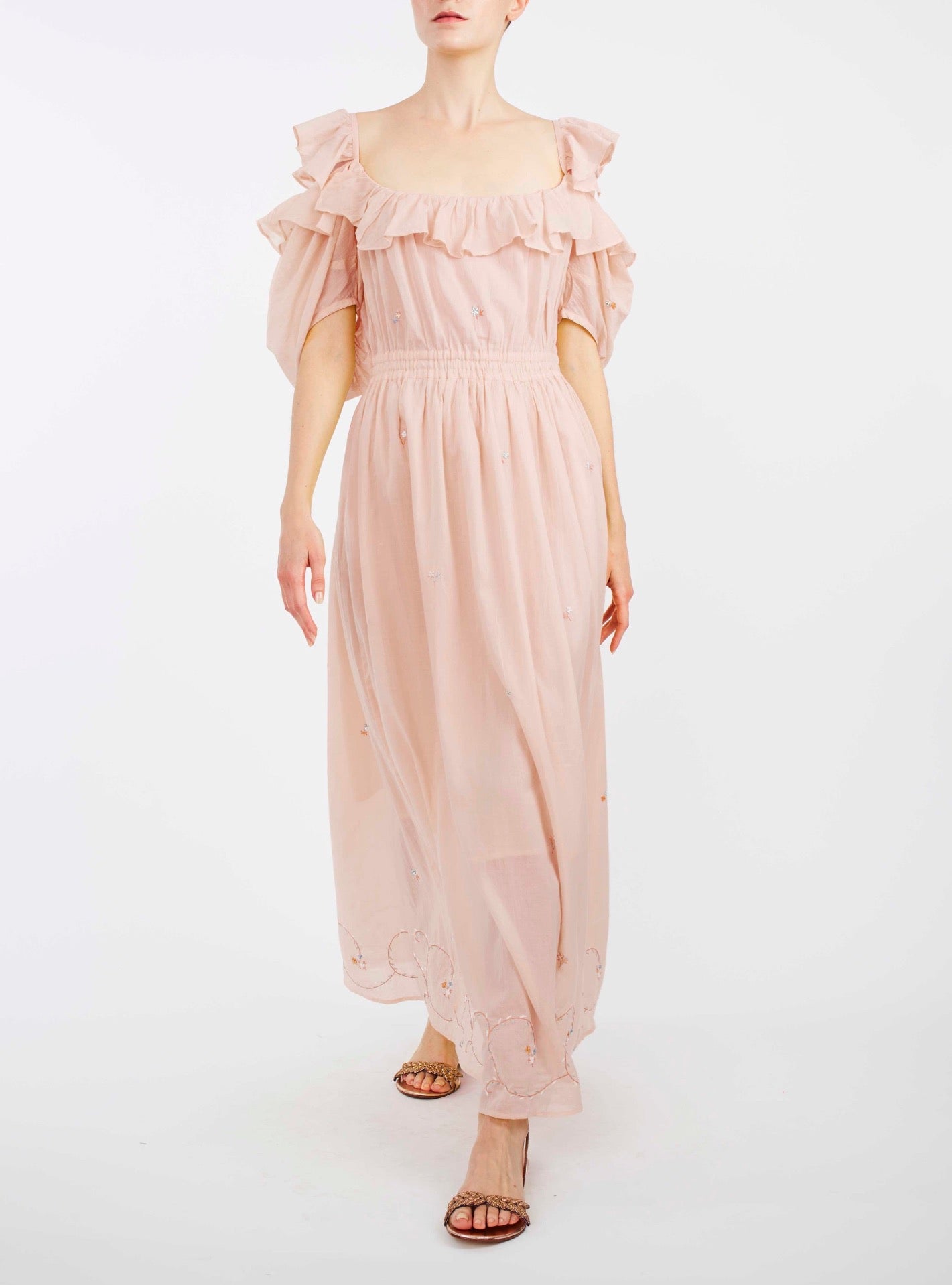 Venus Boudoir Carmelite Pink Dress by Thierry Colson