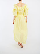 Back view of Venus Boudoir Sweet Lemon Dress by Thierry Colson