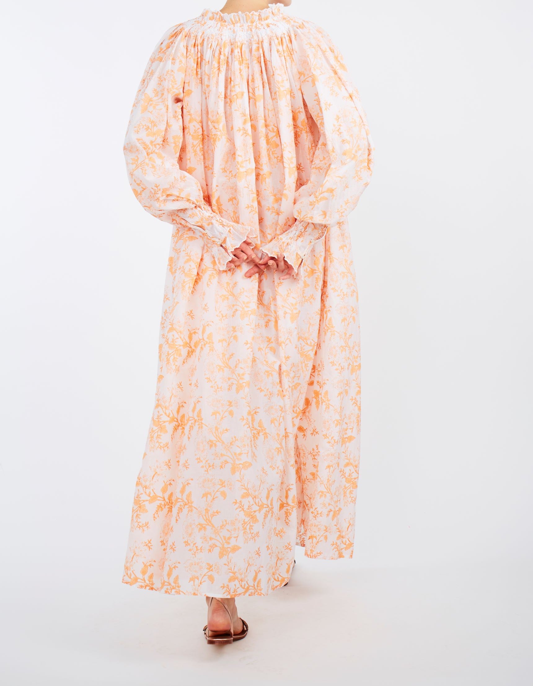 Back view of Vladia Chintz Apricot Dress by Thierry Colson