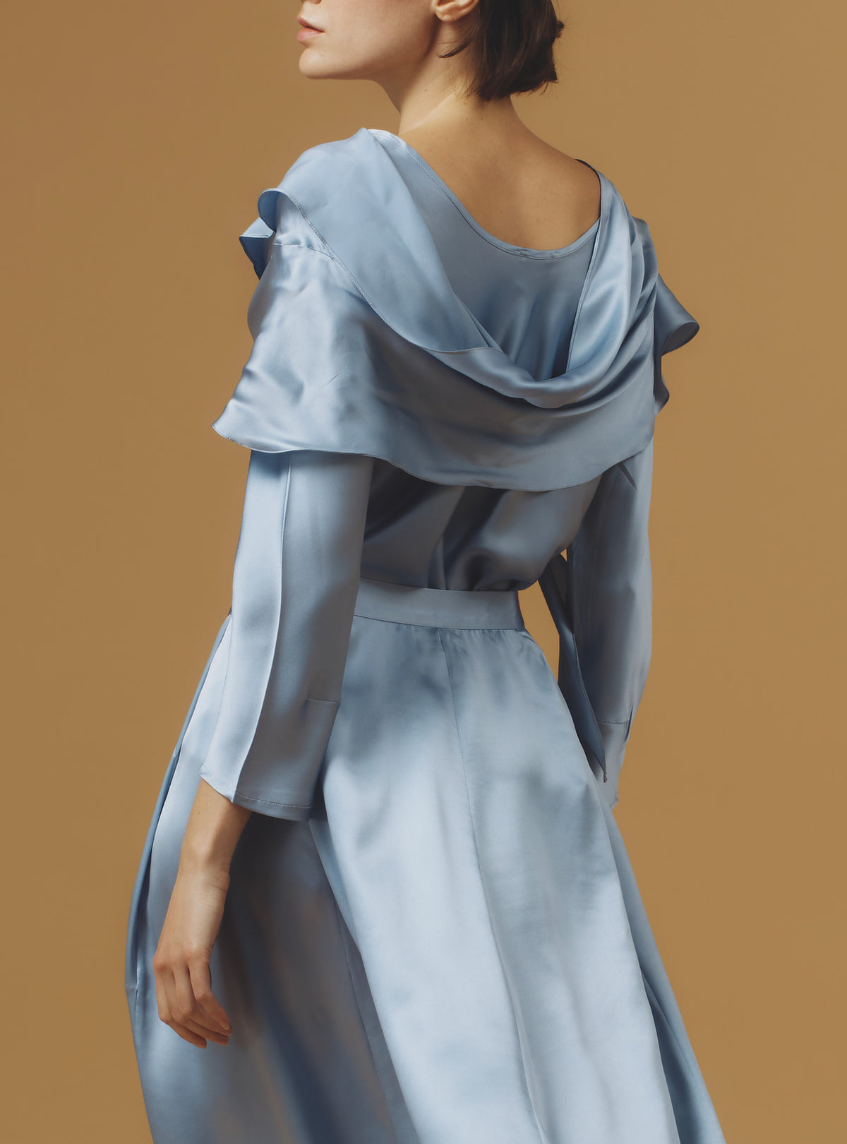 Whitney top - Silk - Silver blue
