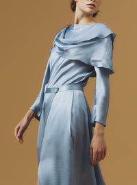 Whitney top - Silk - Silver blue