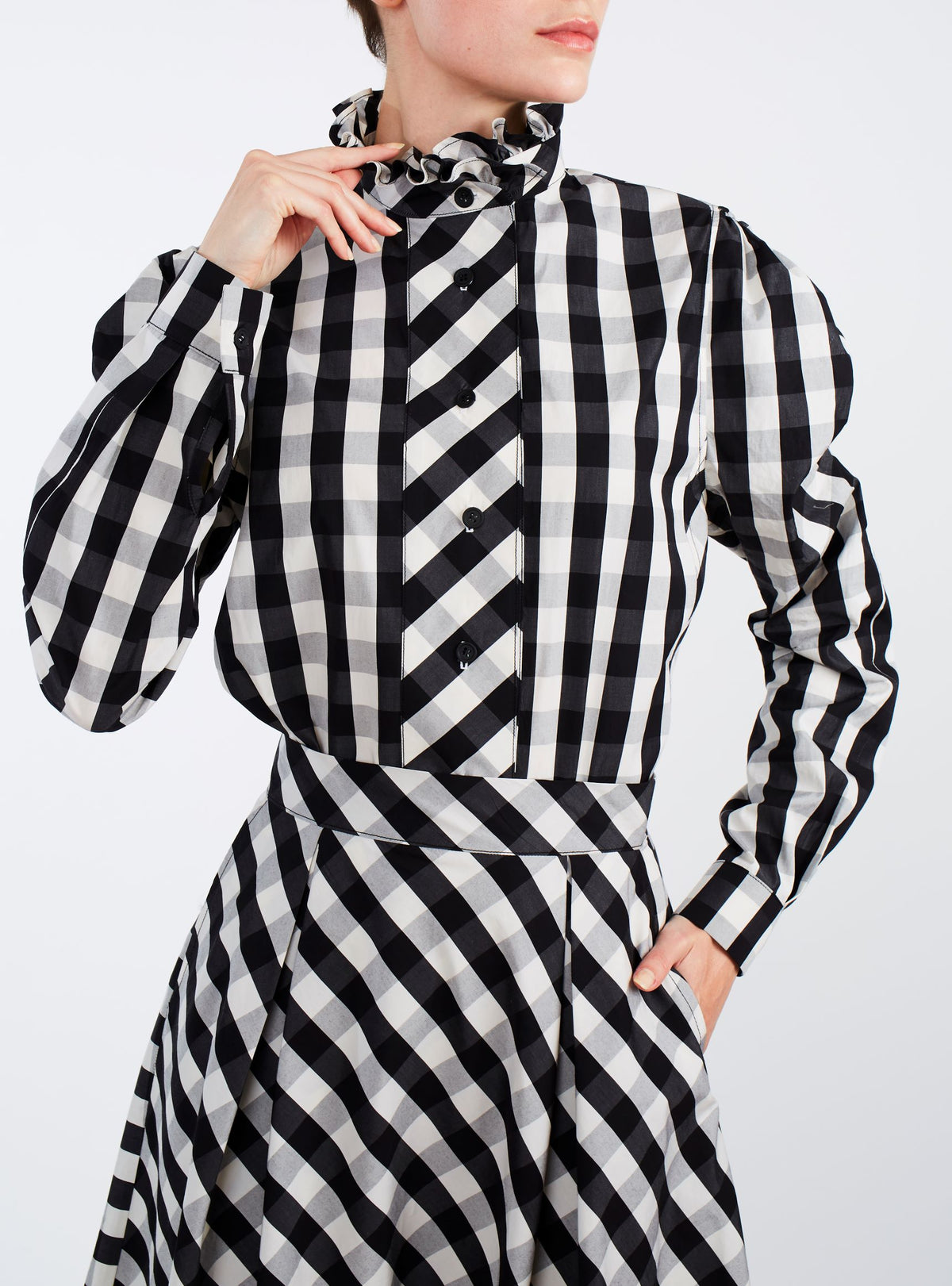 Wind Blouse - Black & White